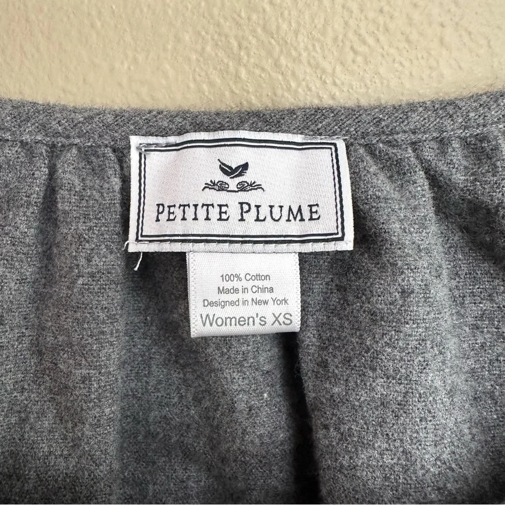 Women's Petite Plume 100% Brushed Twill Cotton Delphine Nightgown - Picture 5 of 9